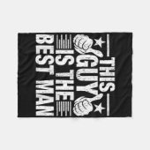 花婿介添人結婚ズGroomsmenおもしろいブライダル学士号 フリースブランケット (正面(横))