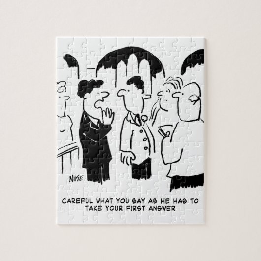 花婿介添人警告の花婿へ ジグソーパズル (縦)