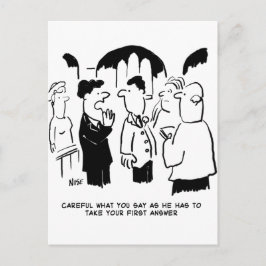 花婿介添人警告の花婿へ ポストカード