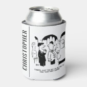 花婿介添人警告の花婿へ 缶クーラー (缶正面)