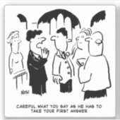 花婿介添人警告ザBridegroom結婚の漫画。 シール (正面)