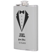 花婿介添人贈パーソナライズされた与 フラスク (左)