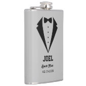 花婿介添人贈パーソナライズされた与 フラスク (右)