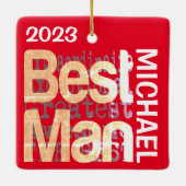 花婿介添人超並外カスタム セラミックオーナメント (裏面)