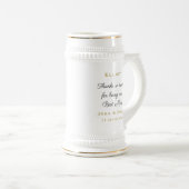 花婿介添人金ゴールドス結婚クリッ感謝していプのメッセージ名 ビールジョッキ (正面右)