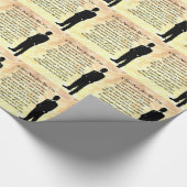 花婿介添人-クリーム色の絹 ラッピングペーパー (角)