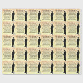 花婿介添人-クリーム色の絹 ラッピングペーパー (フラット)