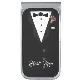 花婿介添人/グロムスマン向けギフト シルバー マネークリップ