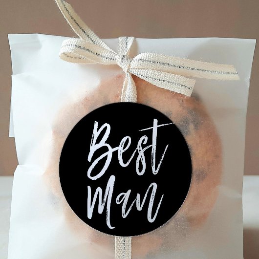 花婿介添人 |スクリプトスタイル結婚のブラック ラウンドシール