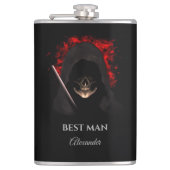 花婿介添人groomsmenギフト結婚式の引き出物flask フラスク (正面)