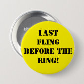 花婿候補のバチェラーパーティー ピンバッジ (正面&裏面)