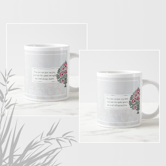 花婿用マグカップ特大サイズ - ジャンボ フラワーマグ - 様々なシーンに対応するギフト ジャンボコーヒーマグカップ