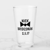 花婿結婚の贈り物，花婿のグラス タンブラーグラス (正面)