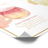 花婿花嫁のシグネチャードリンク ウォーターカラー カクテル ポスター (角)