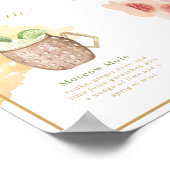 花婿花嫁のシグネチャードリンク ウォーターカラー カクテル ポスター (角)