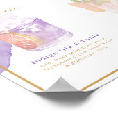 花婿花嫁のシグネチャードリンク ウォーターカラー カクテル ポスター (角)