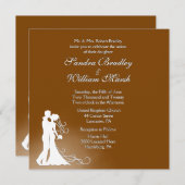 花婿花嫁のチョコレートウェディング 招待状 (正面/裏面)