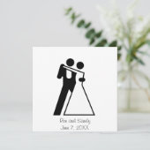 花婿花嫁の国際シンボル 招待状 (スタンド正面)