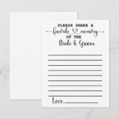 花婿花嫁の好きな思い出 アドバイスカード 招待状 (正面/裏面)