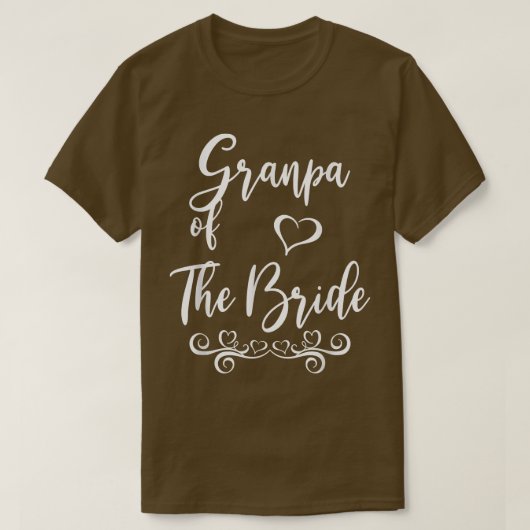 花婿花嫁の祖父 結婚式おそろいコーデ Tシャツ (デザイン正面)
