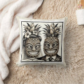 花婿花嫁アロハパイナップルチキヘッドウェディング クッション (ブランケット)