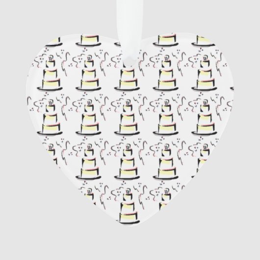 花婿花嫁 ウェディングケーキ オーナメント (正面)