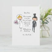 花婿花嫁 ウェディングパーティー依頼カード 招待状 (スタンド正面)