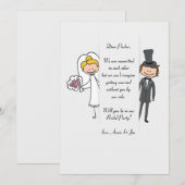 花婿花嫁 ウェディングパーティー依頼カード 招待状 (正面/裏面)