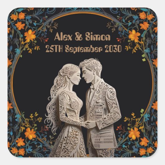 花婿花嫁 ロイヤル クラシック スクエアシール (正面)