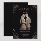 花婿花嫁 ロイヤル クラシック 招待状 (正面/裏面)