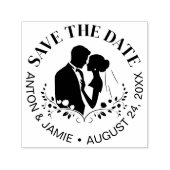 花婿花嫁 Save The Date 結婚日 名前 セルフインキングスタンプ (デザイン)