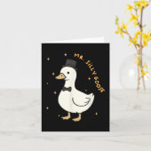 花婿間抜けのマットに結婚なるMr Goose Groom カード (黄色い花)