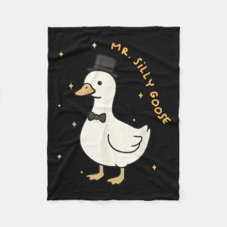 花婿間抜けのマットに結婚なるMr Goose Groom フリースブランケット