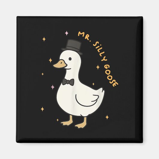 花婿間抜けのマットに結婚なるMr Goose Groom マグネット (正面)