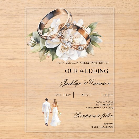 花婿 アクリル招待状 (正面)