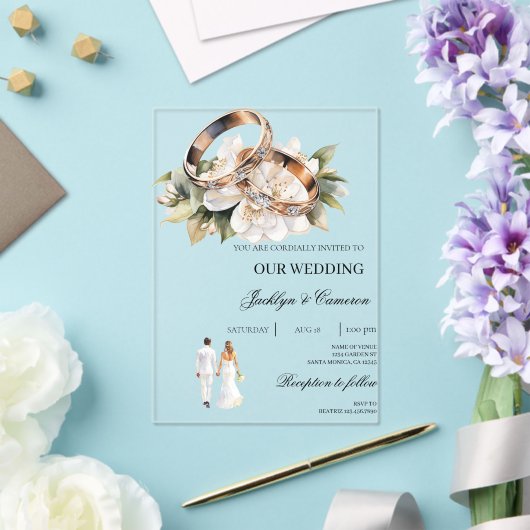 花婿 アクリル招待状 (インサイチュ (ウェディング))