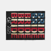 花婿 花嫁 予想 2025 米国旗 結婚したカップル フリースブランケット (正面(横))