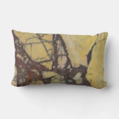 花婿 花嫁 宝石 黄 赤 大理石 記念品 ランバークッション (裏面)