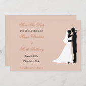 花婿 花嫁 救済日アナウンスメント 招待状 (正面/裏面)