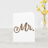 花婿Leopard Printの一致結婚するクーデター カード (黄色い花)