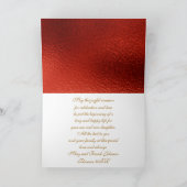 花嫁おめでとうのカードの親 カード (内部)