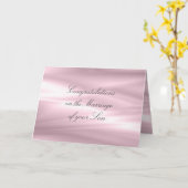 花嫁おめでとうのカードの親 カード (黄色い花)