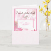 花嫁おめでとう名前をカスタムする カード (黄色い花)