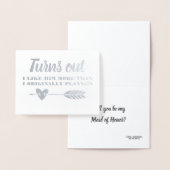 花嫁おもしろいのメイドまたはメイド・オブ・オーナー（花嫁付き添い人） 箔カード (ディスプレー)