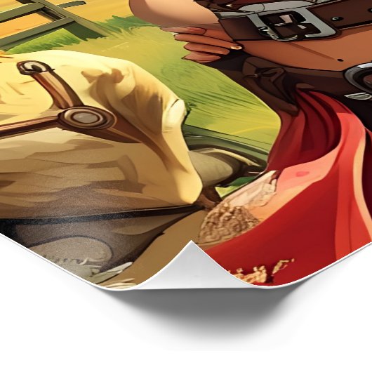 花嫁おもしろいは女性のカーボーイ風刺画 ポスター (コーナー)