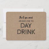 花嫁おもしろい付き提案日飲み物言い訳 招待状 (正面)