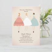 花嫁および彼女の付き添い人の招待状 招待状 (スタンド正面)