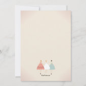 花嫁および彼女の付き添い人の招待状 招待状 (裏面)