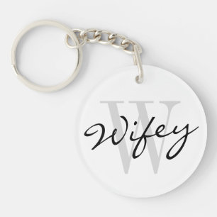 花嫁および新婚者の妻を結婚するためのWIFEYのkeychain キーホルダー