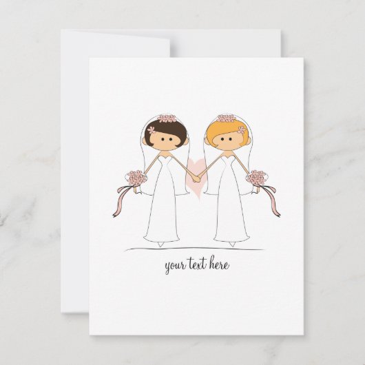 花嫁および花嫁の結婚式招待状 招待状 (正面)